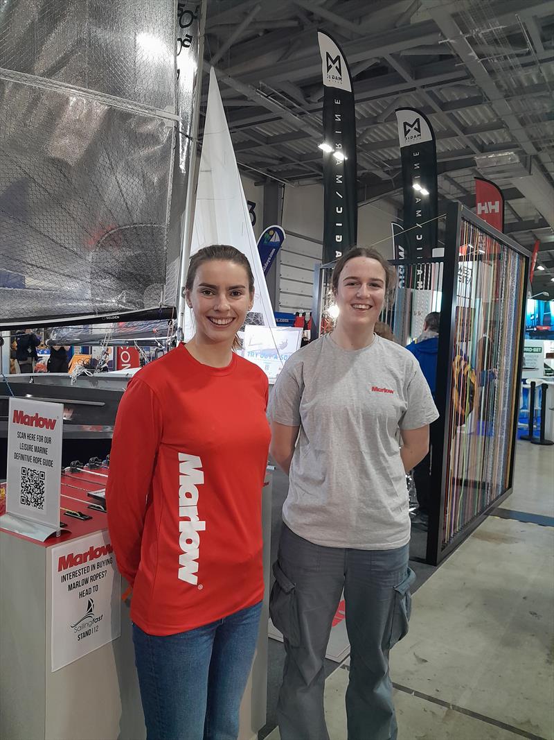 2024 Marlow Youth Ambassadors (l-r) Hattie Rogers and Carys Attwell photo copyright Marlow Ropes taken at RYA Dinghy Show and featuring the  class