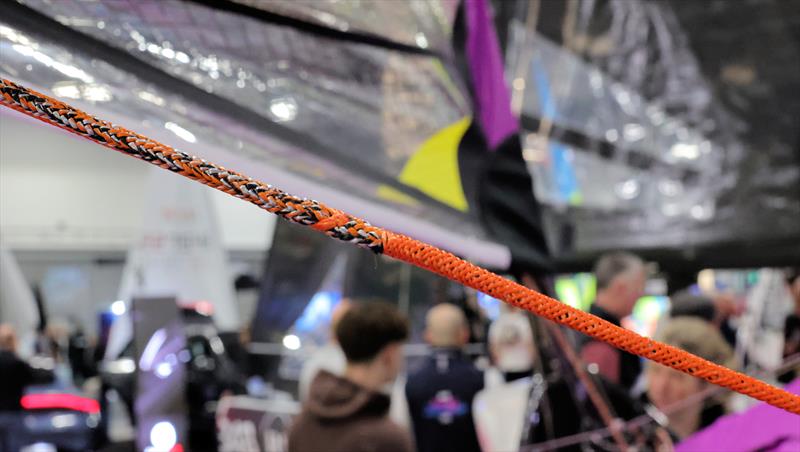 Marlow Fusion+ taper on a WASZP mainsheet at the RYA Dinghy & Watersports Show photo copyright Mark Jardine taken at RYA Dinghy Show and featuring the  class