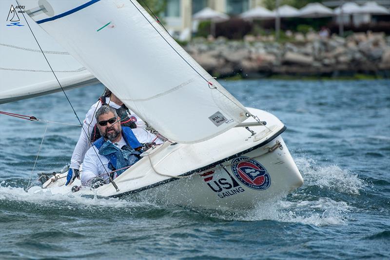 Carwile LeRoy helming the Martin 16 at the 20th Anniversary C. Thomas Clagett, Jr. Memorial Clinic and Regatta - photo © Clagett Sailing - Andes Visual
