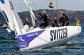 Anna Östling (Team Anna) leads Caroline Sylvan (New Sweden Match Racing Team) in the Quarter-Finals - Lysekil Women's Match day 4 © Dan Ljungsvik / LWM