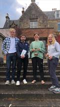 Ali Morrish with her crew of Brendan Lynch, Iona Smith and James Logan win the Ceilidh Cup / Scottish Student Sailing (SSS) Match Racing © RYA