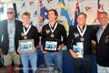 Governor's Cup winners Jordan Stevenson, Mitch Jackson, and George Angus (NZL) with BYC Rear Commodore Randy Taylor and Commodore Paul Blank © Longpre Photos