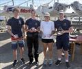 RYA Harken Youth Match Racing Championships 2025 - Winning team (l-r) Terry Hacker, Isabel Leetch, Gracie Joslin and Jamie Tylecote © British Keelboat Sailing