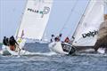 2025 GKSS Match Cup Sweden and Nordea Women's Trophy Day 3: USA's Chris Poole/ Riptide Racing and Switzerland's Eric Monnin/ Capvis Swiss Match Racing Team in a close duel against the Marstrand rocks