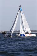 McLaughlan leads Jerwood during the final of the Australian Women's National Match Racing Championship