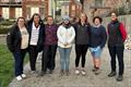 RYA Marlow Ropes Women's Match Racing Championship - race officials (L-R) Event Director Jess Beecher, umpires Liz Procter, Robyn Francis and Cordelia Procter, PRO Nicole Ames, ARO Georgie Hand, and Stephanie Gunn, also an umpire © British Keelboat Sailing