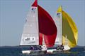 Heidi Ferguson (RSYS) red Kirstin Norris (SoPYC) yellow - Australian Women's Match Racing Championship &copy; Bernie Kaaks