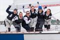 Denmark's Lea Vogelius and her WOW Racing crew of Louise Ulrikkeholm, Sille Christensen, Josefine Rasmussen, Joan Hansen and Maria Juul win the KDY Women's Match Race 2026 &copy; Ian Roman / WMRT