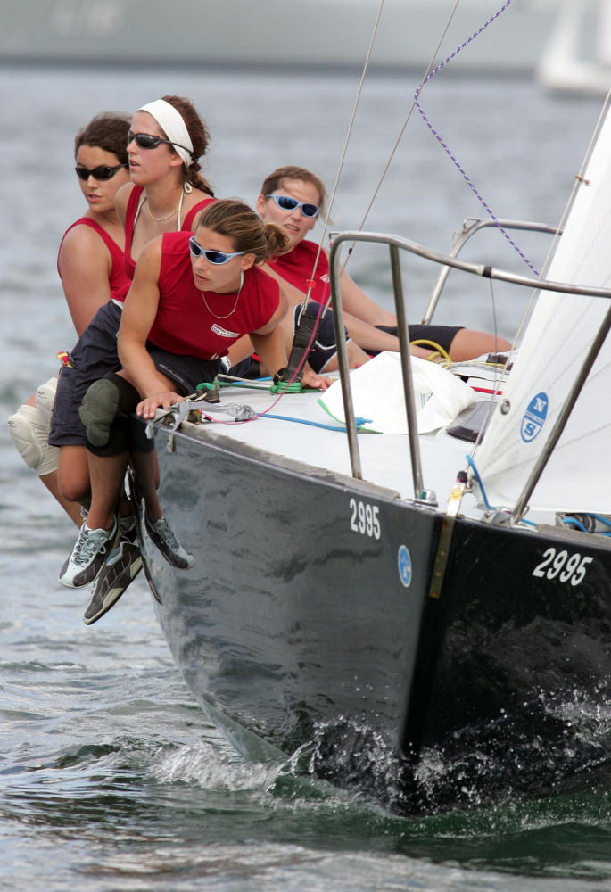 Action from day two of the Virtual Spectator ISAF Women’s Match Racing Worlds photo copyright Bob Grieser / PPL taken at Royal Bermuda Yacht Club and featuring the Match Racing class