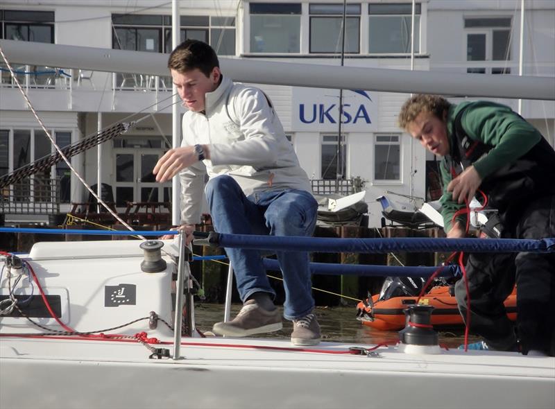 British Keelboat Academy dry drills photo copyright RYA / UKSA taken at  and featuring the Match Racing class