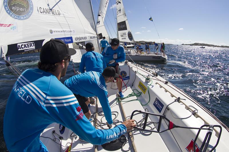 USone's Taylor Canfield on form today at Stena Match Cup Sweden photo copyright Ian Roman / AWMR taken at  and featuring the Match Racing class