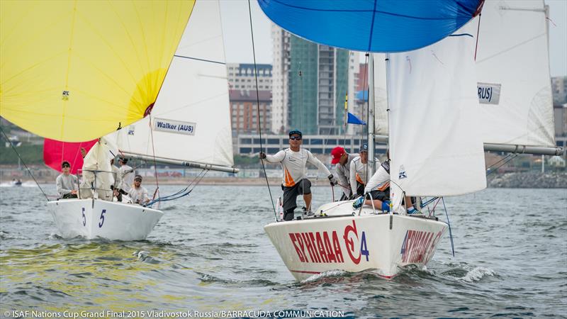 ISAF Nations Cup Grand Final 2015 day 5 photo copyright Marina Semenova taken at Seven Feet Yacht Club  and featuring the Match Racing class