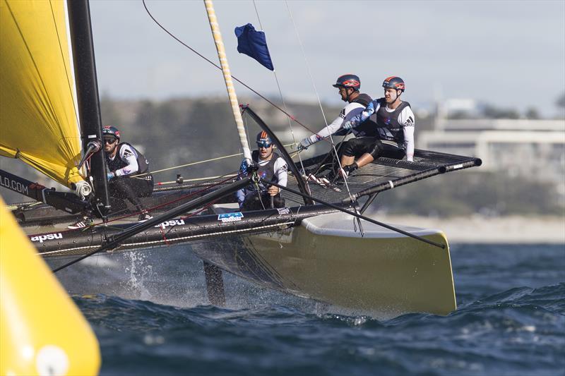 aylor Canfield, US One, on day 5 of World Match Racing Tour Fremantle photo copyright Ian Roman / World Match Racing Tour taken at  and featuring the Match Racing class