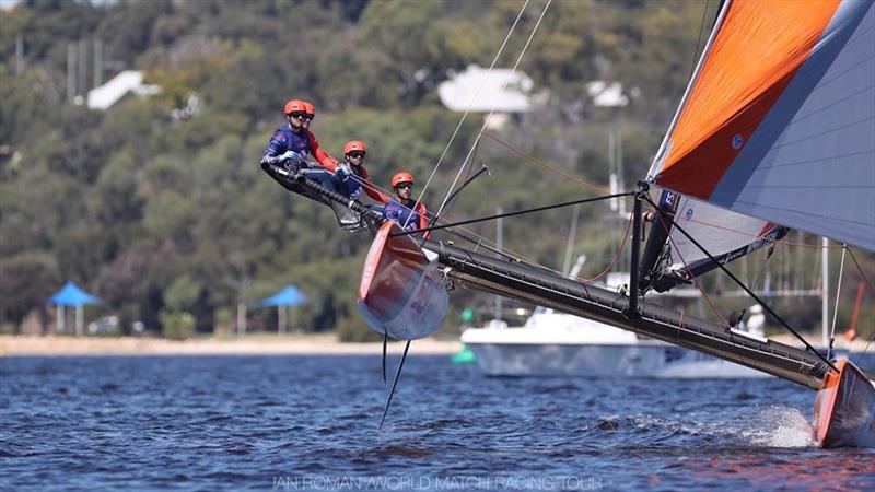 Match Cup Australia day 1 in Perth photo copyright Ian Roman / WMRT taken at Royal Freshwater Bay Yacht Club and featuring the Match Racing class