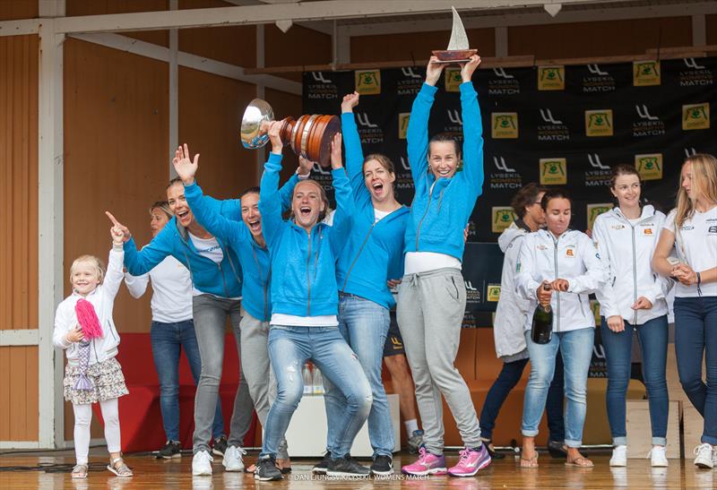 The Dutch Match Racing Team win the Lysekil Women's Match photo copyright Dan Ljungsvik / LWM taken at Lysekils Segelsällskap Gullmar and featuring the Match Racing class