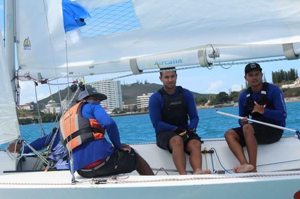 Cyril Fortin, Kim Goetz and Félipé Minier win the Aircalin Match Racing Cup photo copyright CNC taken at Cercle Nautique Calédonien and featuring the Match Racing class