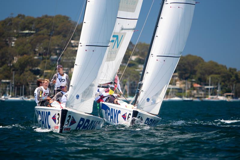 Harken International Youth Match Racing Championship day 1 photo copyright Tom Vincent taken at Royal Prince Alfred Yacht Club and featuring the Match Racing class