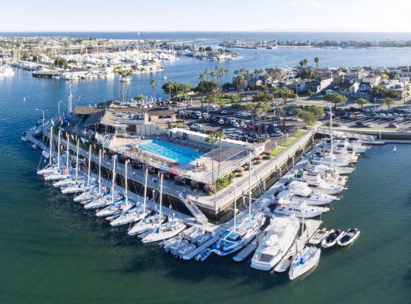 The fleet moore outside Long Beach Yacht Club during the Butler Cup - photo © Laurie Morrison 