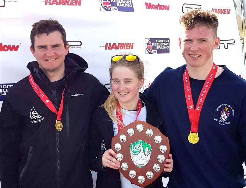 Student Match Racing Championship 2019 - Southampton Team: Matt Whitfield, Morgan Dibb & Will Birch-Tomlinson - photo © Nigel Vick