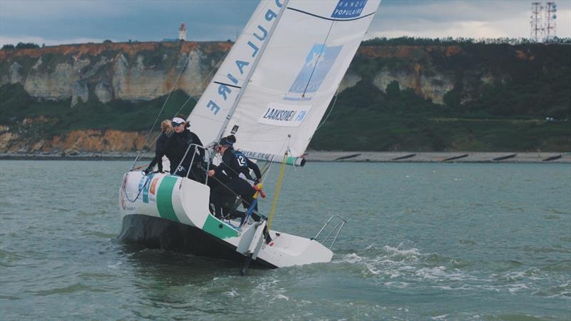 L2 Match Racing Team, skippered by Marinella Laaksonen (FIN) executing a beautiful tack on day 3 of the Normandie Match Cup (WIM Series) photo copyright Anton Klock taken at  and featuring the Match Racing class