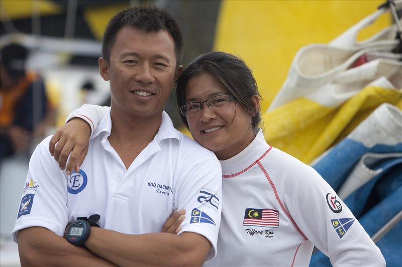 Brother and sister, and also rival skippers, Jeremy and Tiffany Koo photo copyright Subzero Images / Monsoon Cup taken at  and featuring the Match Racing class
