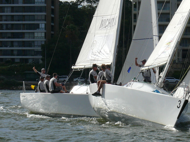 David Gilmour leads after day one of the Warren Jones Regatta photo copyright John Roberson taken at  and featuring the Match Racing class
