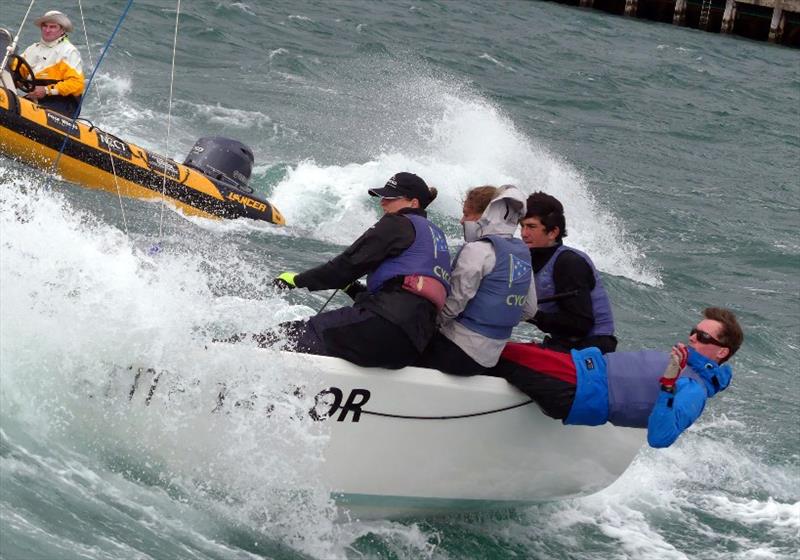 Day 3 - CentrePort Wellington International Youth Match Racing Championship photo copyright Irina Winsley taken at Royal Port Nicholson Yacht Club and featuring the Match Racing class