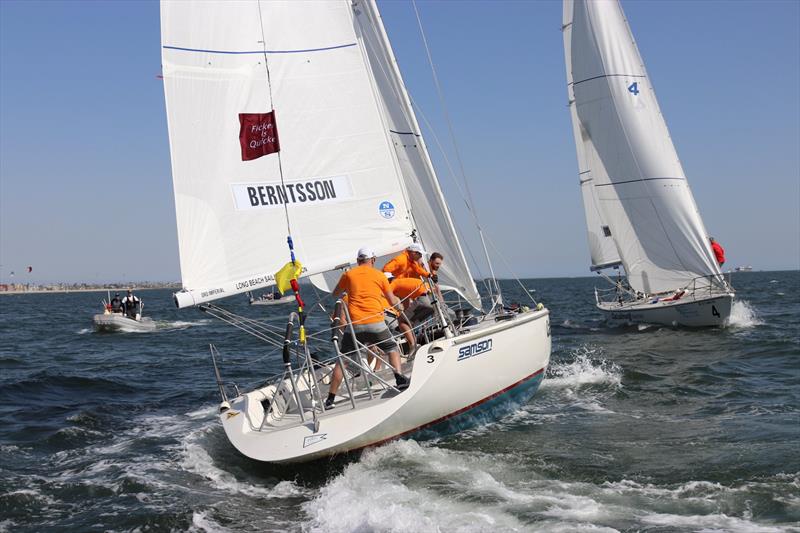 Johnie Berntsson, Phillip Kai Guhle, Mattias Rahm, Fredrik Aurell and Carl Johan Uckelstam. - Day 1 Ficker Cup - 2018 - Long Beach Yacht Club - photo © Long Beach Yacht Club