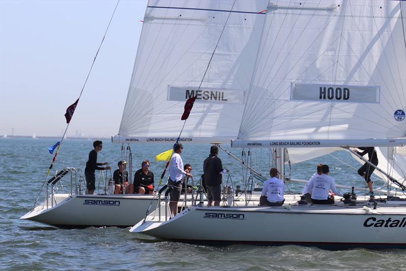 Dave Hood and Maxime Mesnil - Ficker Cup - Day 2, Long Beach Yacht Club, April 14, 2018 photo copyright Long Beach Yacht Club taken at Long Beach Yacht Club and featuring the Match Racing class