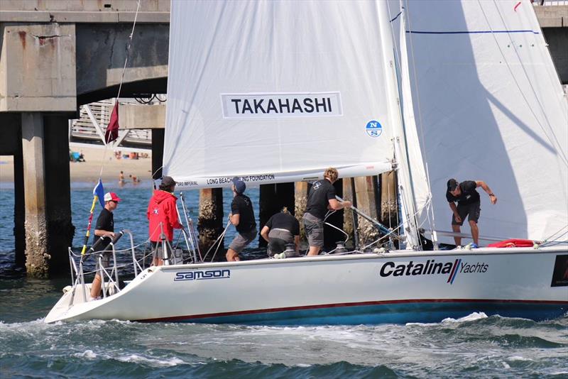 Leonard Takahashi (NZL) - Ficker Cup - Day 2, Long Beach Yacht Club, April 14, 2018 photo copyright Long Beach Yacht Club taken at Long Beach Yacht Club and featuring the Match Racing class