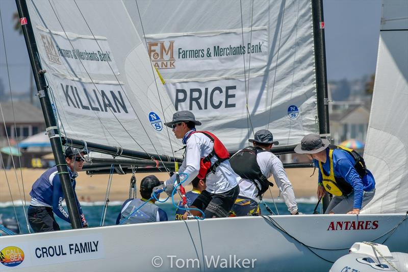 Christophe Killian (USA) led early, but in the end lost to regatta leader Harry Price in a superbly contested match on Thursday, at the 52nd annual Governor's Cup presented by Farmers & Merchants Bank and hosted by Balboa Yacht Club photo copyright Tom Walker taken at Balboa Yacht Club and featuring the Match Racing class