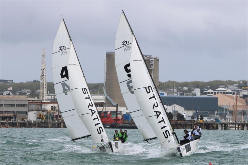 Sutherland v Maloney - 2017 Yachting Developments New Zealand Match Racing Championships photo copyright Andrew Delves taken at Royal New Zealand Yacht Squadron and featuring the Match Racing class