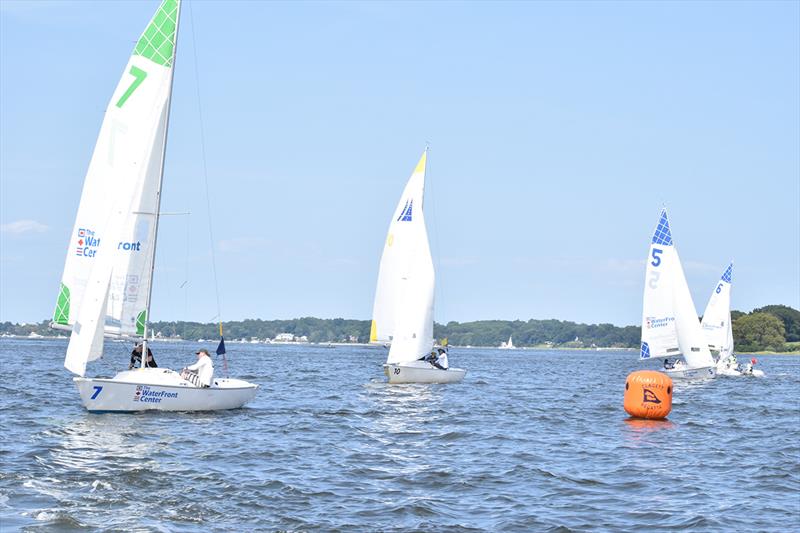Onwater action at the 2017 Clagett-Oakcliff Match Race Clinic and Regatta photo copyright Francis George taken at Sagamore Yacht Club and featuring the Match Racing class