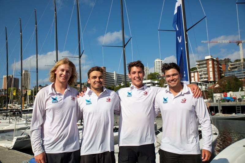 Australian Match Racing Champions for Charlie Gundy, Ryan Wilmot, Harry Hall and skipper James Hodgson representing the Mooloolaba Yacht Club. - photo © Hamish Hardy (CYCA Media Team)