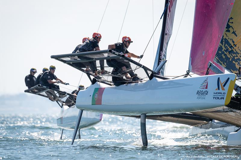 Dackhammar takes the lead against Mirsky - Lisboa (POR) - Regata de Portugal - Day 4 photo copyright Ricardo Pinto taken at  and featuring the Match Racing class