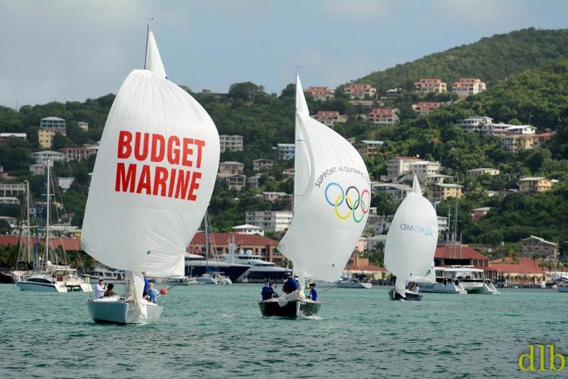 Action in St. Thomas' Charlotte Amalie harbor at the 2016 WIM Series photo copyright Dean Barnes / CAMR taken at St. Thomas Yacht Club and featuring the Match Racing class