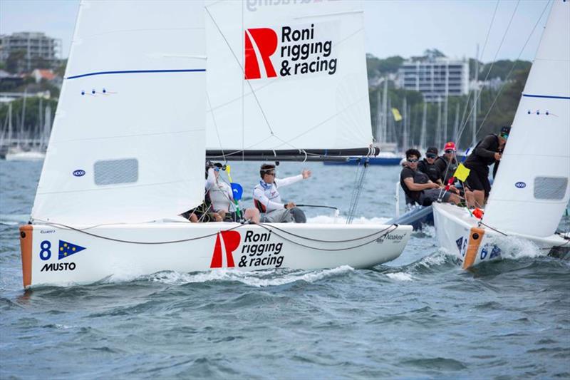 Close racing at the Musto Youth International Match Racing Regatta photo copyright Cruising Yacht Club of Australia taken at Cruising Yacht Club of Australia and featuring the Match Racing class