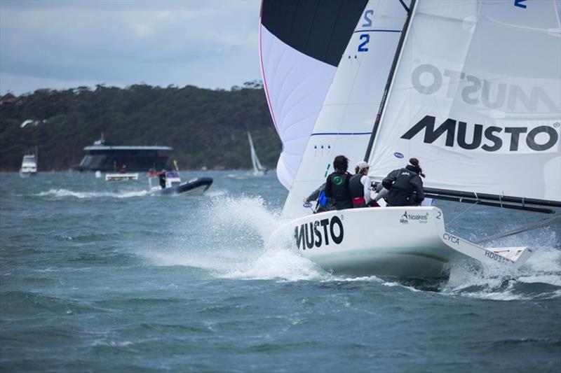 Teams were giving it their all in the fresh conditions - Day 3 - Musto International Youth MR Regatta photo copyright CYCA taken at Cruising Yacht Club of Australia and featuring the Match Racing class