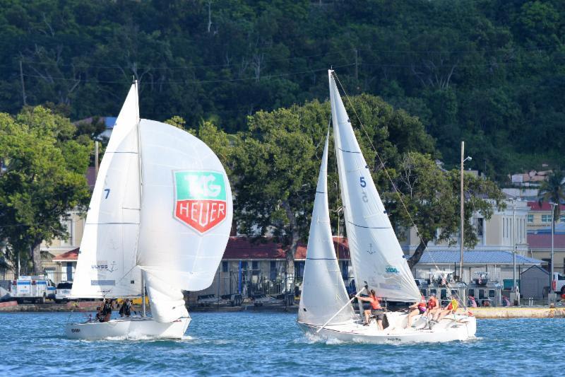 2018 WIM Series Finale at Carlos Aguilar Match Race - Day 3 photo copyright Dean Barnes taken at St. Thomas Yacht Club and featuring the Match Racing class
