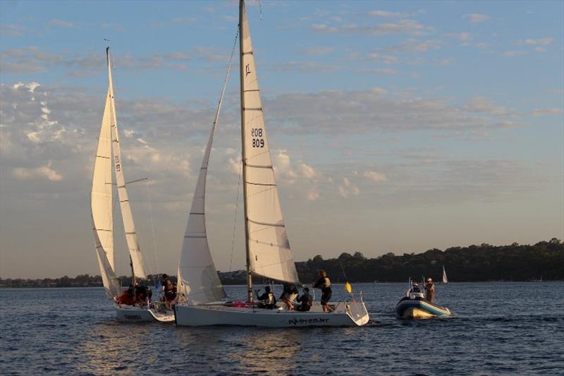 JESS Match Cup pre-start photo copyright Susan Ghent / RFBYC taken at Royal Freshwater Bay Yacht Club and featuring the Match Racing class