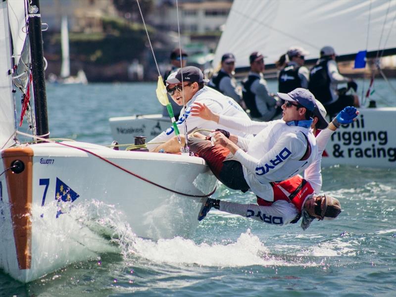 Del Rey Yacht Club (NZ) in 10-12 SE on day 1 - Hardy Cup photo copyright Darcie C Photography taken at Royal Sydney Yacht Squadron and featuring the Match Racing class