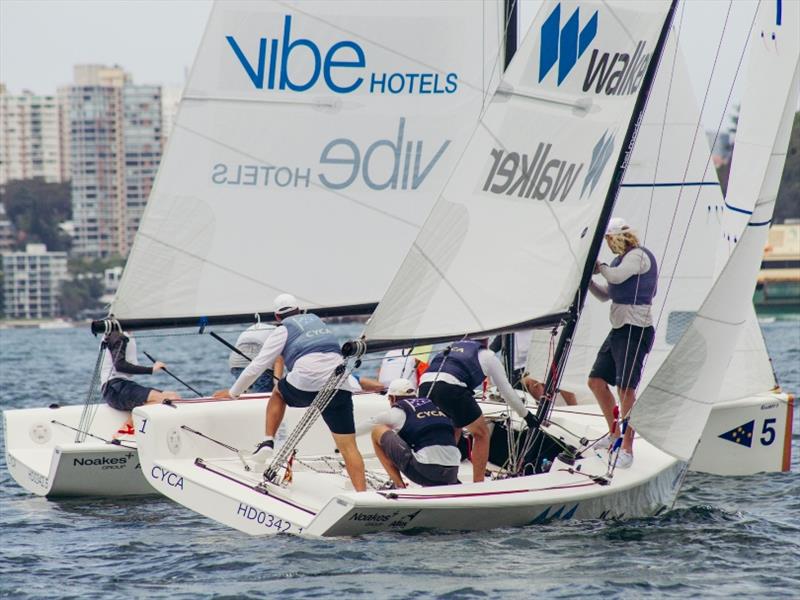 James Hodgson foreground (CYCA) - Hardy Cup, Day 2 photo copyright Darcie C Photography taken at Royal Sydney Yacht Squadron and featuring the Match Racing class