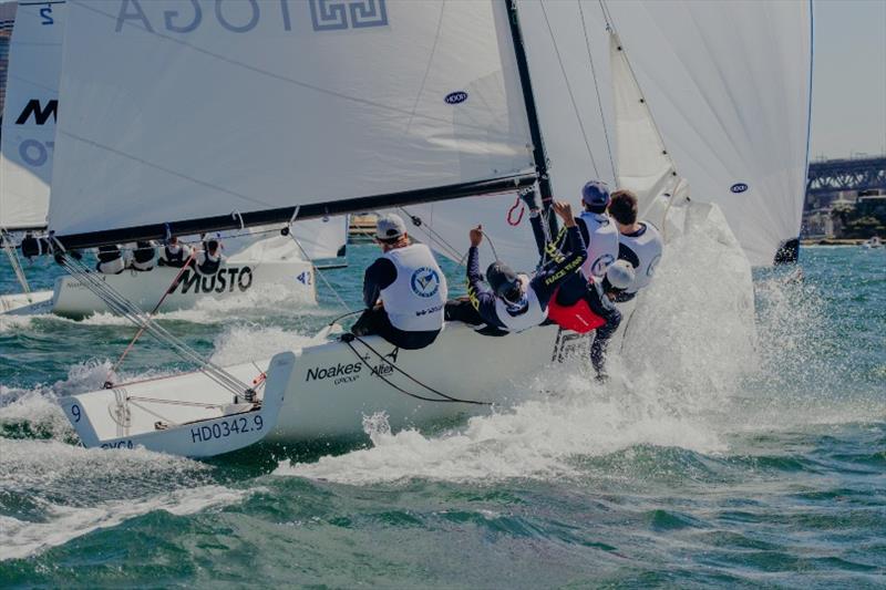 Del Ray YC and RNZYS on the Elliott 7s at the Hardy Cup 2018 photo copyright Darcie Collington Photography taken at Royal Sydney Yacht Squadron and featuring the Match Racing class
