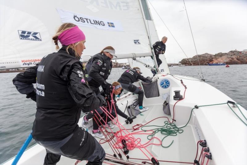 Anna Östling and her team - Lysekil Women's Match 2018 - photo © Dan Ljungsvik