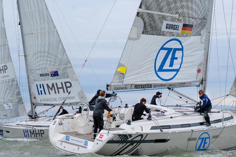 Will Boulden (left) vs. Max Gurgel -  22nd Match Race Germany photo copyright Andy Heinrich / MRG taken at  and featuring the Match Racing class