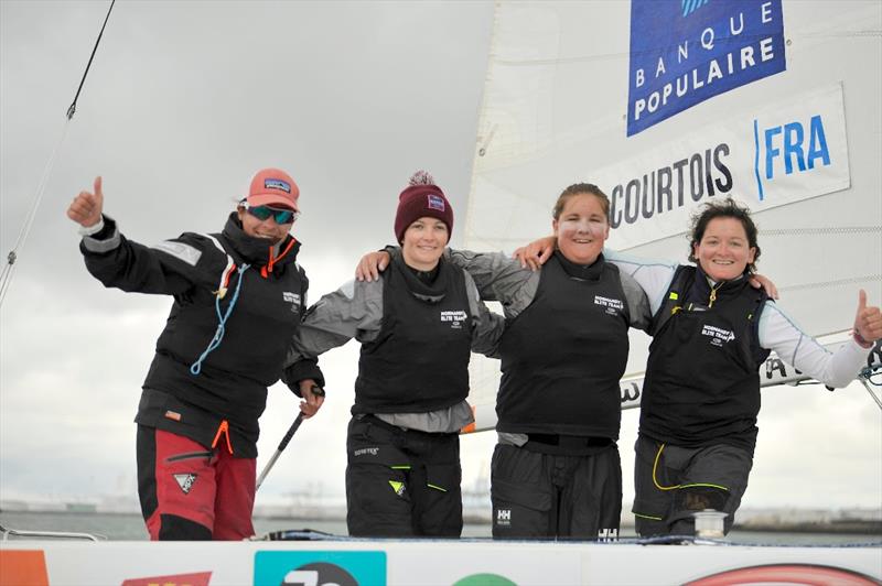 Match in Pink by Normandy Elite Team: Pauline Courtois, Maëlenn Lemaître, Louise Acker, Sophie Faguet. - WIM Series Normandie Match Cup photo copyright Patrick Deroualle taken at  and featuring the Match Racing class