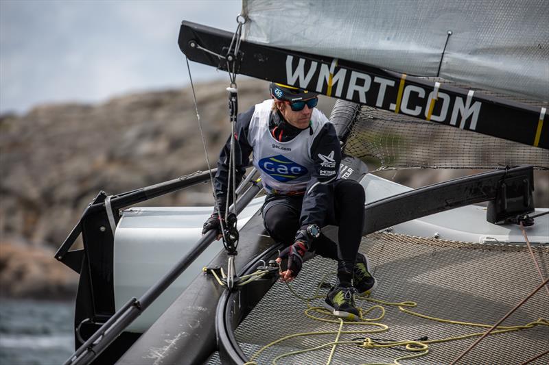 Ian Williams, GBR (GAC Pindar) on day 3 of the World Match Racing Tour Championship Final at Marstrand photo copyright Patrick Malmer taken at  and featuring the Match Racing class