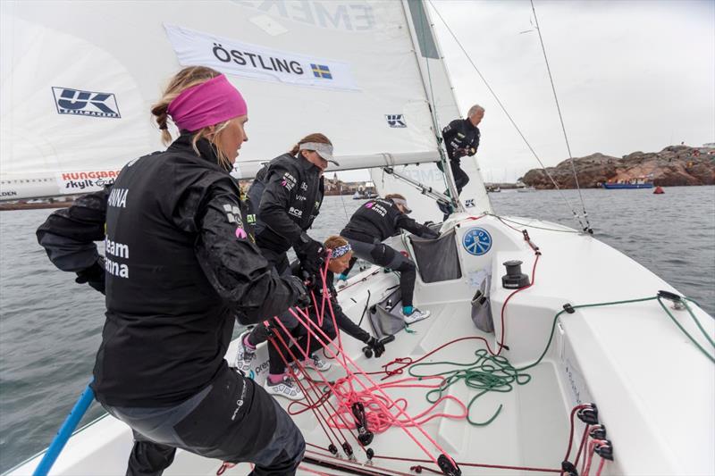 Anna Östling and her team during Lysekil Women's Match 2018.  - photo © Dan Ljungsvik