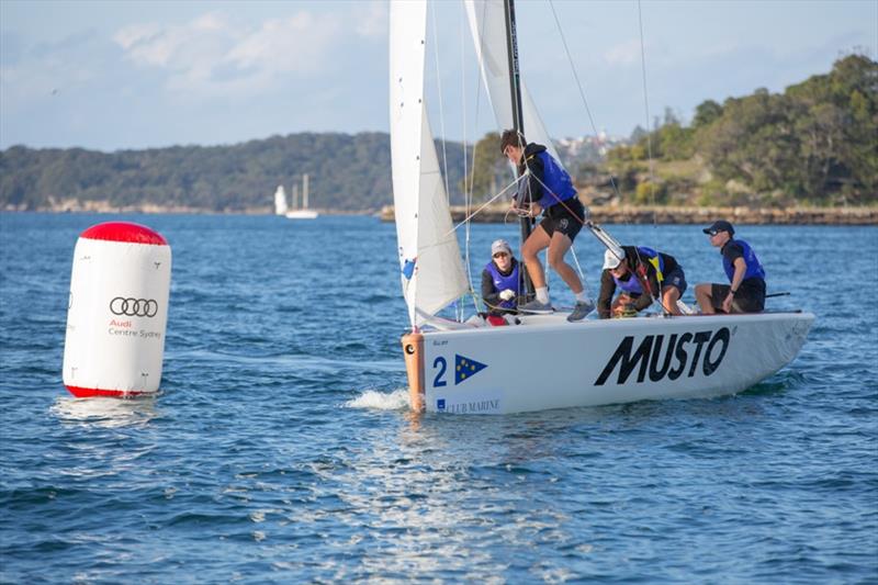 Grimes and his team during their dominant final races of the regatta - Day 2 - Club Marine NSW Youth Match Racing Championship photo copyright CYCA taken at Cruising Yacht Club of Australia and featuring the Match Racing class