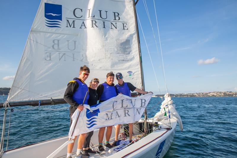 Cruising Yacht Club of Australia's team of Harry Hall, Jess Grimes, James Hodgson and Tom Grimes - Day 2 - Club Marine NSW Youth Match Racing Championship photo copyright CYCA taken at Cruising Yacht Club of Australia and featuring the Match Racing class
